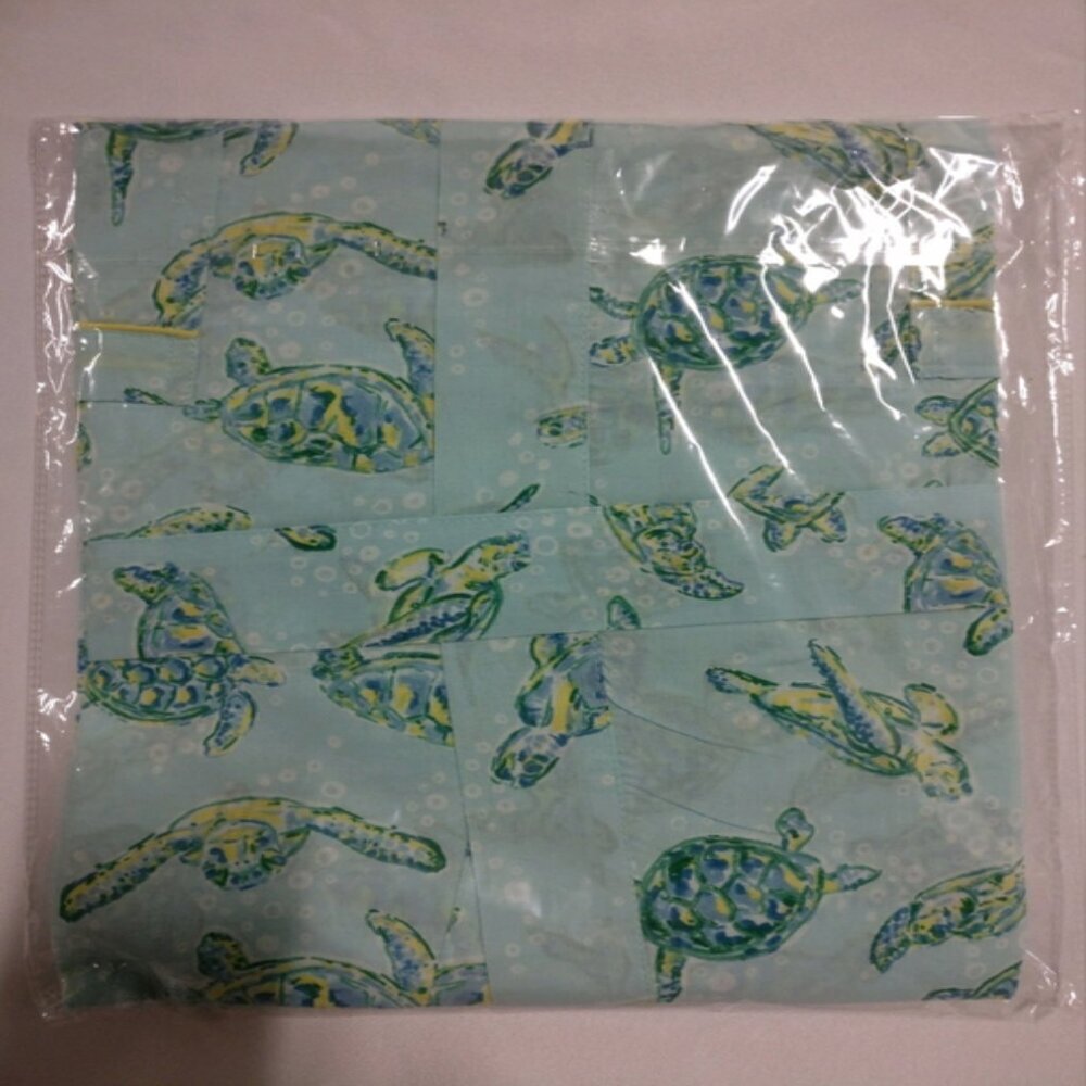 Mahogany Turtle Print Cotton Robe Size S Light Green Kimono Dressing Gown - Picture 11 of 11